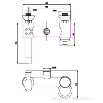 Bath bathtub faucet to shower conversion converter